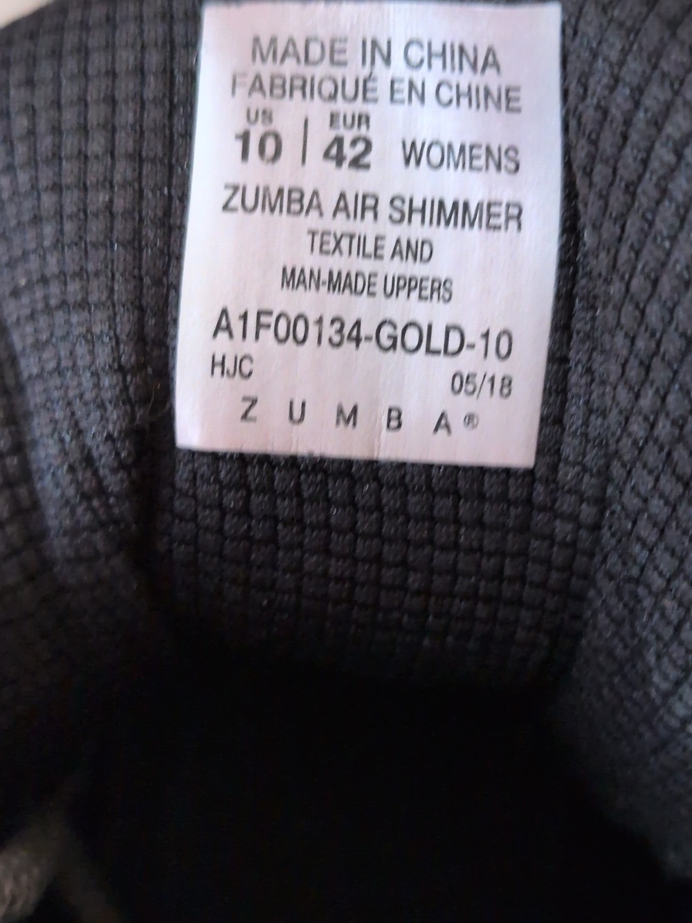 Zumba Air Shimmer Black & Rose Gold Sneakers Size 10 - Picture 6 of 8